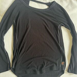 Women's Black Long Sleeve Top